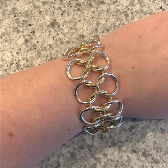 🤍💛Silver and Gold metal bracelet - Picture 2 of 3